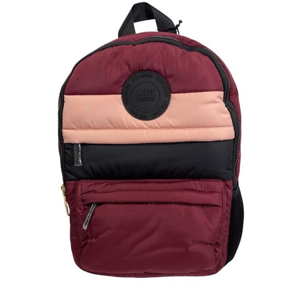 STEVE MADDED QUILTED WINE‎ MULTI LARGE BACKPACK NWT - Picture 1 of 9